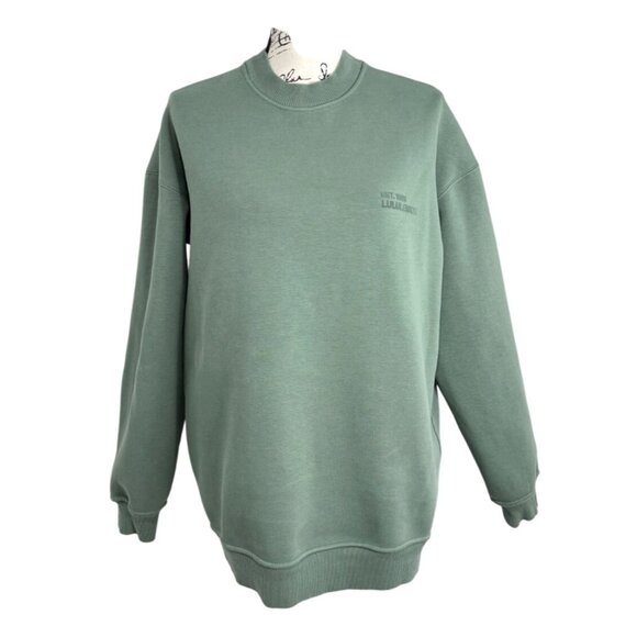 Lululemon 1998 Green Sweatshirt Pullover Heavyweight Fleece Oversized Size L/XL - Picture 1 of 6